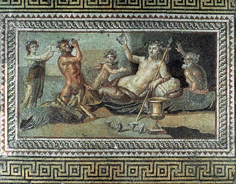 Дионис и Геракл, соревнующиеся в попойке