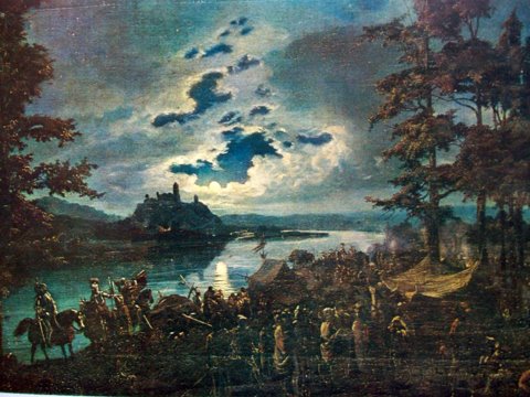 Винцас Дмахаускас. Крестоносцы нападают на замок Пунии 1837 г.