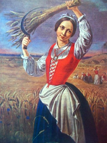 Канутас Русяцкас. "Жница". 1844