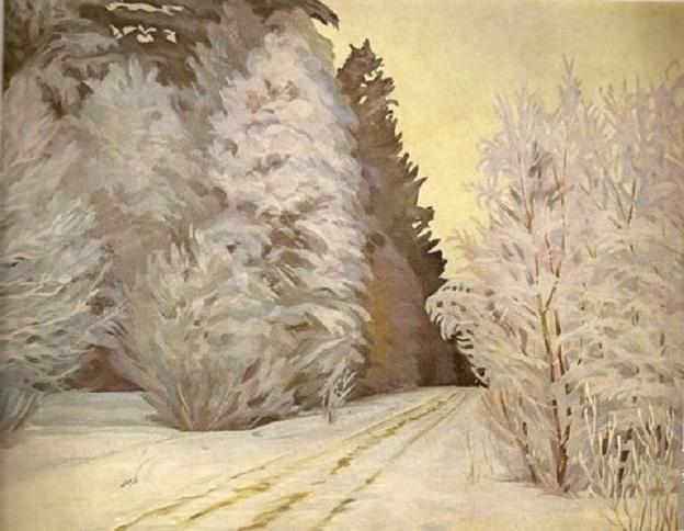 Владас Диджёкас. Лес зимой. 1938 г.
