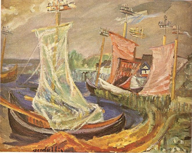 Антанас Гудайтис. Рыболовные катера. 1937 г.