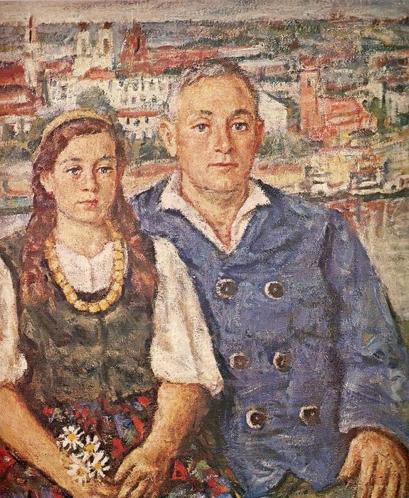 Владас Ейдукявичюс. Отец с дочерью. 1938 г.