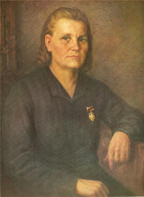 Йонас Янулис. Мать-героиня А. Жалалене. 1949 г.